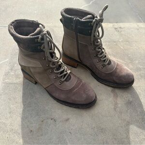 Earth Elements Tessa Lace Up Combat Hiker Boots Leather Mushroom Size 11 EUC